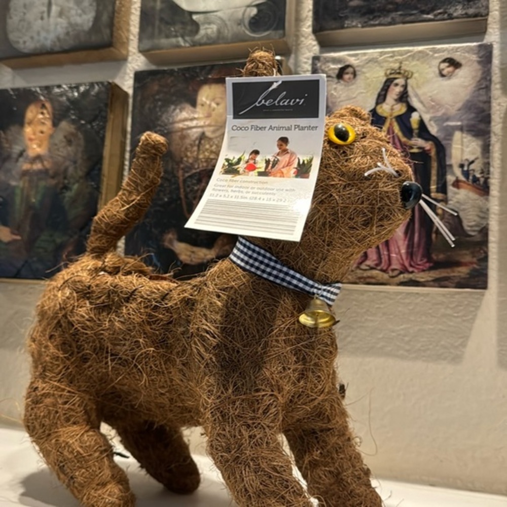 Coco Fiber Cat Planter NWT‎